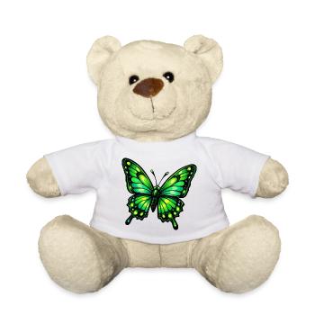 Grüner Schmetterling - Teddy - Weiß - Vorne