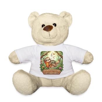 Gemütliche Trägheit mit Kaffee und "Bitte nicht stören"-Design - Teddy - Weiß - Vorne