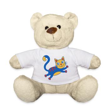 Colorful Cat Magic Leap - Teddy Bear - white - Front