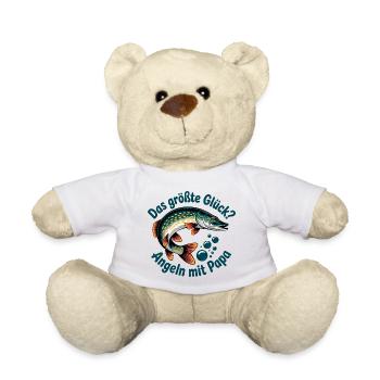Papa Angler Geschenk - Teddy - Weiß - Vorne