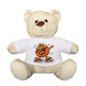 Tapoter des enfants de citrouille, garçons tout-petits, drôle - Nounours - blanc - Devant