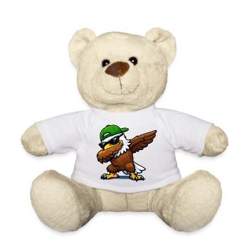 Dabbing Eagle - Teddy Bear - white - Front