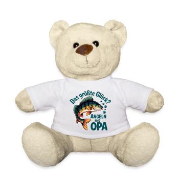 Das größte Glück Angeln mit Opa - Teddy - Weiß - Vorne