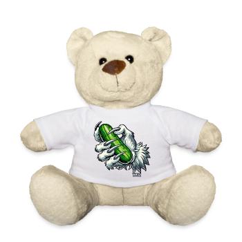 Furry Claw Cucumber Grasp - Teddy Bear - white - Front
