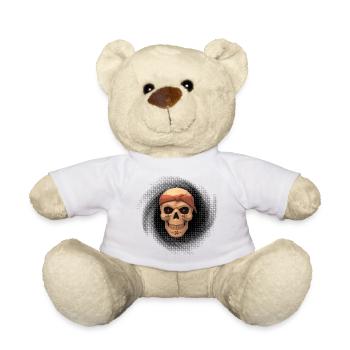 Black Hole Thug Skull T-Shirt-Design. - Teddy - Weiß - Vorne