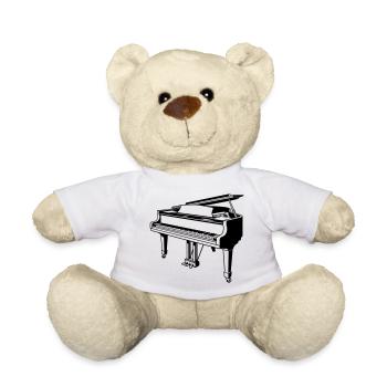 piano à queue piano - Nounours - blanc - Devant