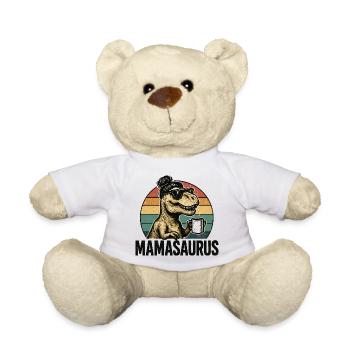 Mamasaurus Mama Mutter Geschenkidee Humor Lustig - Teddy - Weiß - Vorne