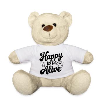 Happy To Be Alive - Teddy Bear - white - Front