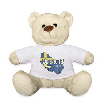 Västerbotten in Schweden Provinz mit Landkarte - Teddy - Weiß - Vorne