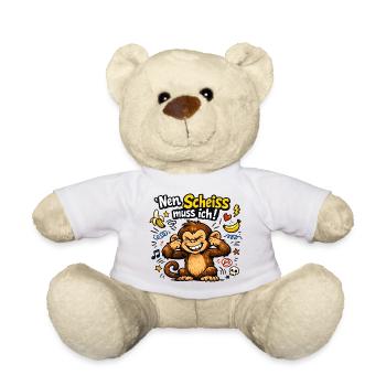 Nen Scheiss muss ich Affe - Teddy - Weiß - Vorne