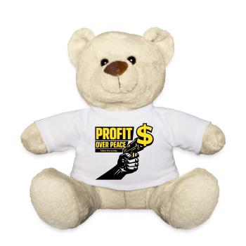 Profit Over Peace Satire - Teddy - Weiß - Vorne
