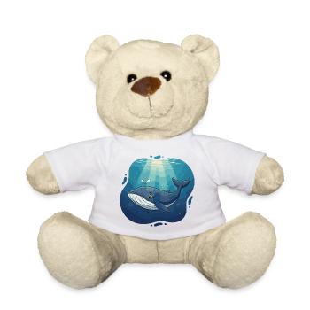 Ozeanischer Wal im Sonnenlicht - Teddy - Weiß - Vorne