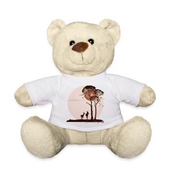 African savannah at night - Teddy Bear - white - Front