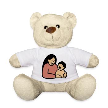 Maman Câlin de bébé Amour - Nounours - blanc - Devant
