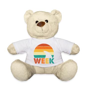 Minimal Shark Week Ocean Marine Style - Teddy - Weiß - Vorne