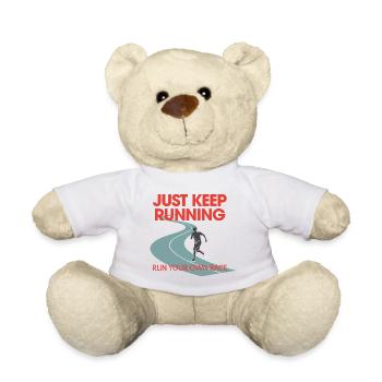 Jogging Endurance Runner Fitness just keep running - Teddy Bear - white - Front