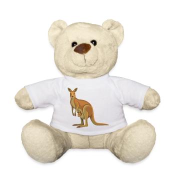 Kangaroo family in vector style - Teddy Bear - white - Front