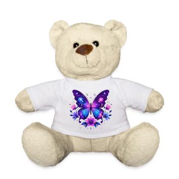 CosmosPapillon dans une couronne de fleurs - Nounours - blanc - Devant