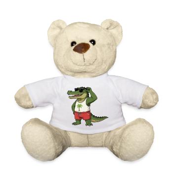 Krokodil Comic - Teddy - Weiß - Vorne