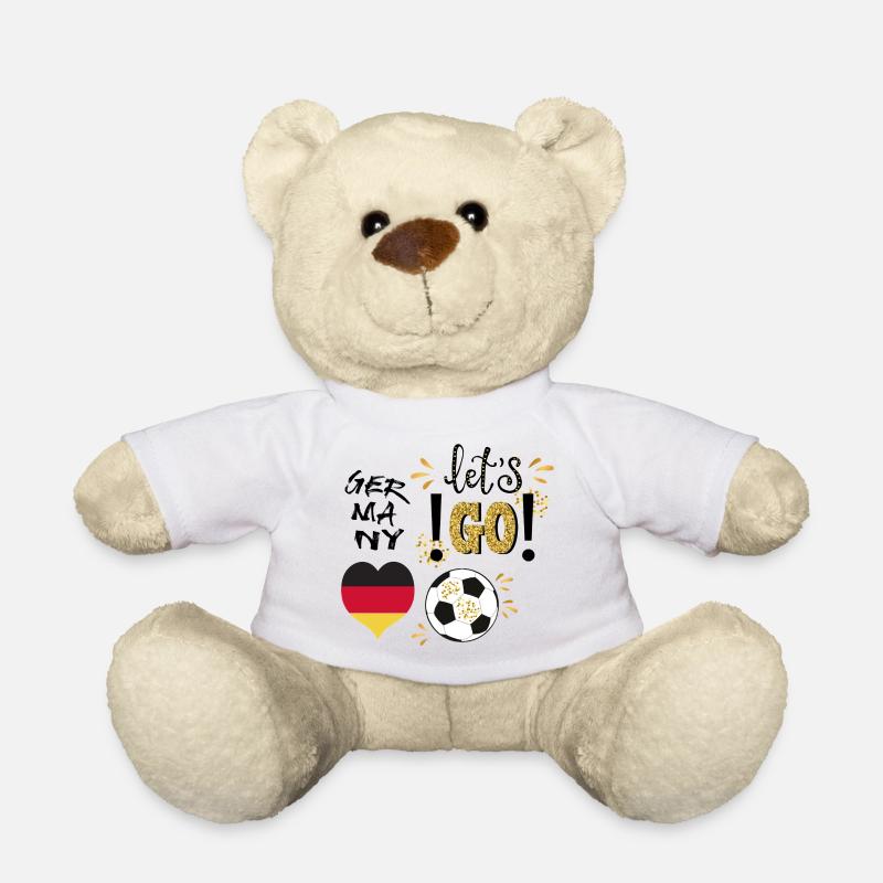 Fußball  - Teddy - Weiß
