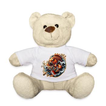Fisch Mit Angel - Teddy - Weiß - Vorne