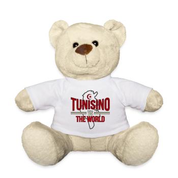 Tunisino Vs The World - Tunisian Pride Streetwear - Teddy Bear - white - Front