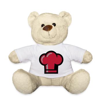 Chef's Hat Chef Restaurant Gastro Cooking - Teddy Bear - white - Front