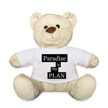 Paradise is my plan - Teddy - Weiß - Vorne