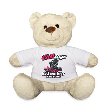 DJ de mème du chili matin - Nounours - blanc - Devant