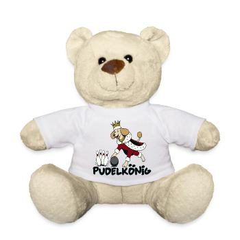 Pudel König Kegeln Bowling Design - Teddy - Weiß - Vorne