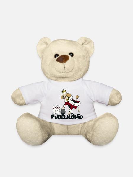 Pudel König Kegeln Bowling Design - Teddy - Weiß
