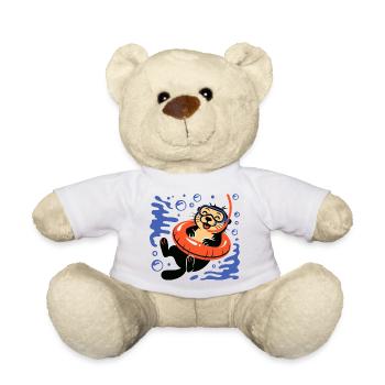 Lustiger Otter mit Taucherbrille - Teddy - Weiß - Vorne