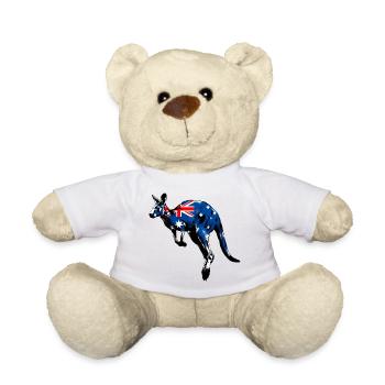 Australian Kangaroo Australia - Teddy Bear - white - Front