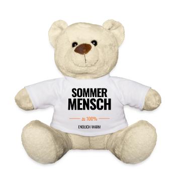 Sommermensch zu 100% – Endlich warm - Teddy - Weiß - Vorne