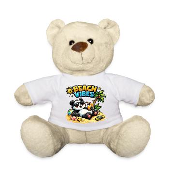 Beach Vibes Panda am Strand - Teddy - Weiß - Vorne