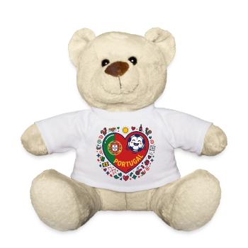 Portugal Herz Fußball Flair - Teddy - Weiß - Vorne