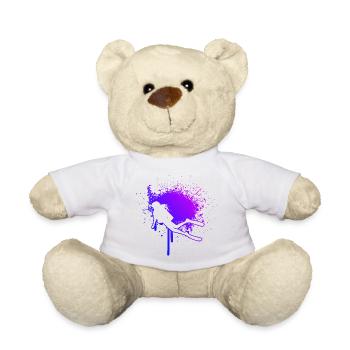 Geschenkidee für eine Freediverin mit Scuba Diving - Teddy - Weiß - Vorne