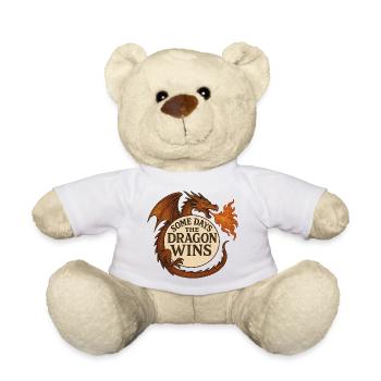 Dragon  Circular Emblem - Teddy Bear - white - Front