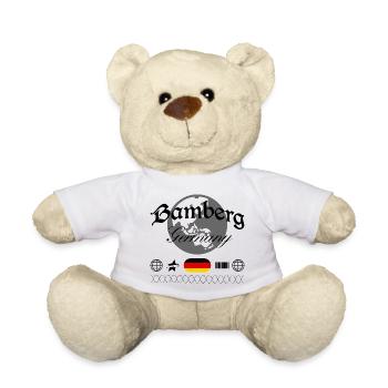 Bamberg Germany Streetwear Travel Souvenir - Teddy Bear - white - Front