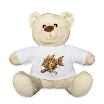 Machine Rétro Tueuse de Piranhas Steampunk - Nounours - blanc - Devant