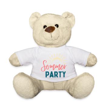 Logo Sunbeam de la fête d’été - Nounours - blanc - Devant