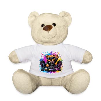 Teddy Bear DJ Neon Splash - Teddy Bear - white - Front