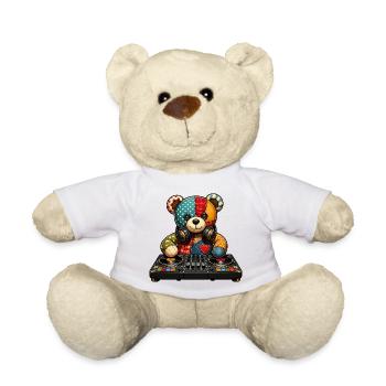 Patchbear DJ Patchwork - Teddy Bear - white - Front