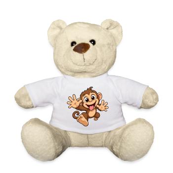 Süßer Affe Geschenkidee - Teddy - Weiß - Vorne