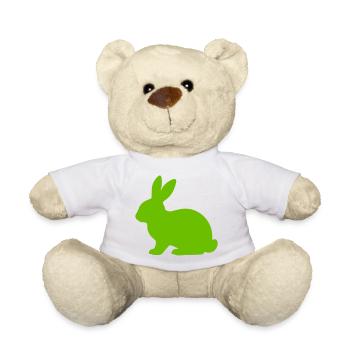 Heller Hase Silhouette - Teddy - Weiß - Vorne
