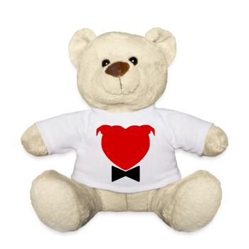 Herzkopf und Fliege – 029 - Teddy - Weiß - Vorne