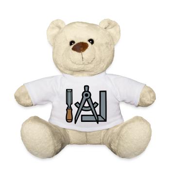 Tischler Werkzeuge Grafik - Teddy - Weiß - Vorne