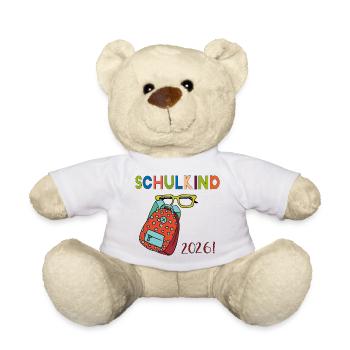 Schulkind 2026 - Teddy - Weiß - Vorne