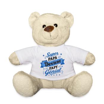 Supervater wird großartiger Opa – Ankündigung - Teddy - Weiß - Vorne