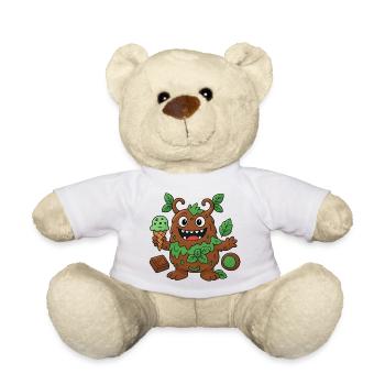 Cute Chocolate Mint Monster - Teddy Bear - white - Front